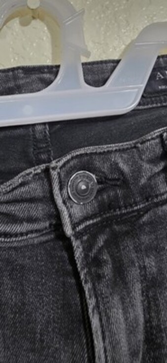 All Saints 27 Black Roxanne Jeans Raw Hem High-Rise Skinny Women Distressed - Picture 3 of 11